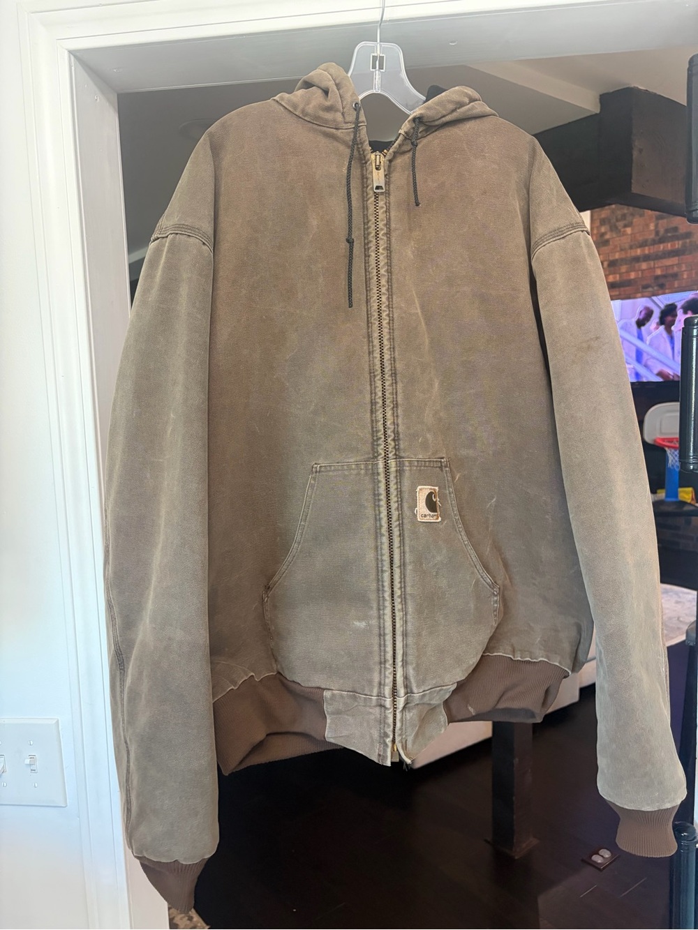 Carhartt Brown Hooded Zip Jacket